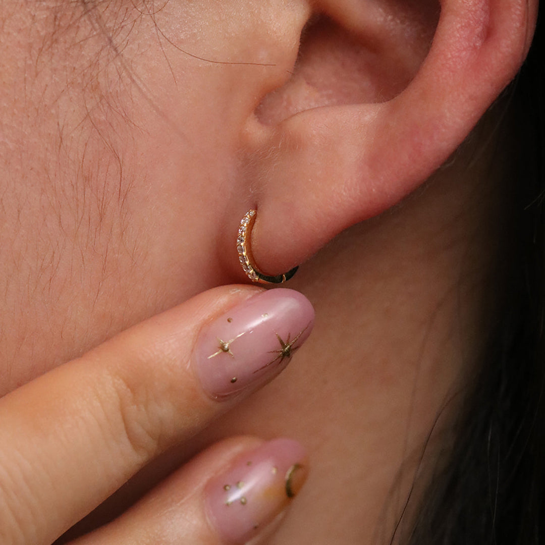 Classic Pave Huggie Earring-2