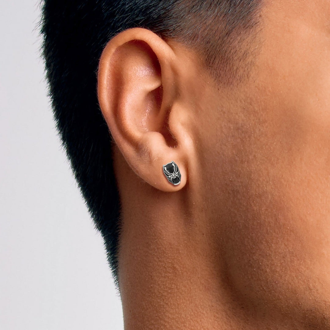 Marvel Stainless Steel 925 Black Panther Earrings E600217L.PH