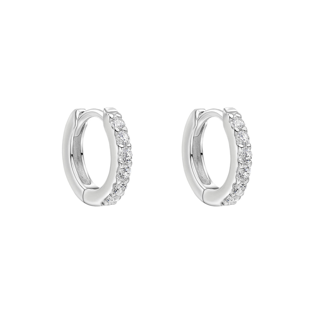 Beginnings Sterling Silver Cubic Zirconia White Earrings E6467C