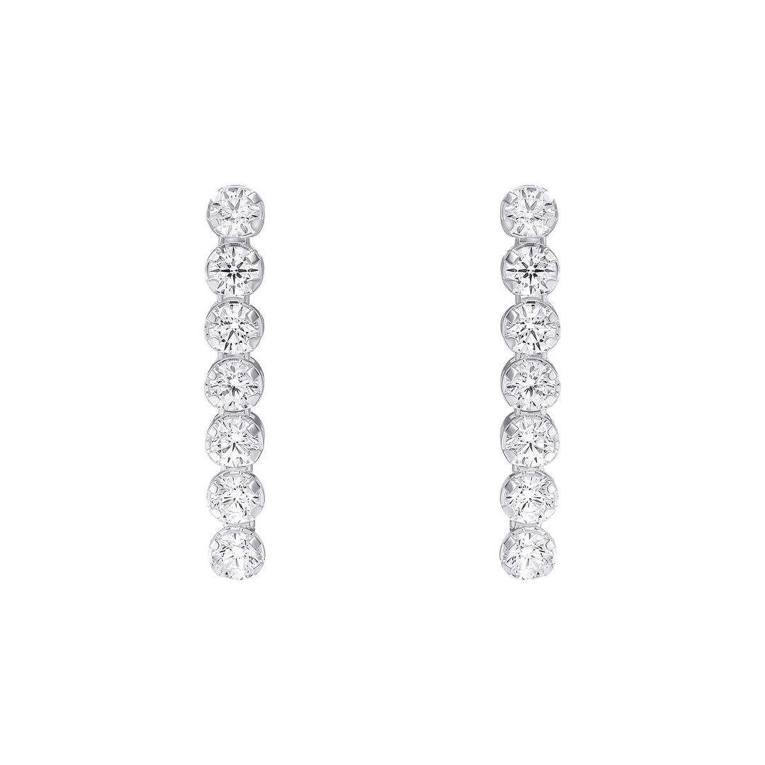 Beginnings Sterling Silver Cubic Zirconia White Earrings E6471C