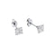 Crystal Zirconia Steel Stud Earrings E6564C