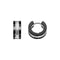 Stainless Steel Black Plated Hoop Earrings E6570B