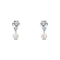 D for Diamond Sterling Silver Pearl Drop Earrings E6588W