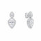 Diamonfire Cubic Zirconia Double Tear Drop Earrings E6596