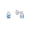 Diamonfire Square Cut Aquamarine Blue Cubic Zirconia Earrings E6601