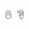 Diamonfire Cubic Zirconia Linked Circles Stud Earrings E6602