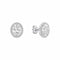 Diamonfire Cubic Zirconia Oval Halo Earrings E6603