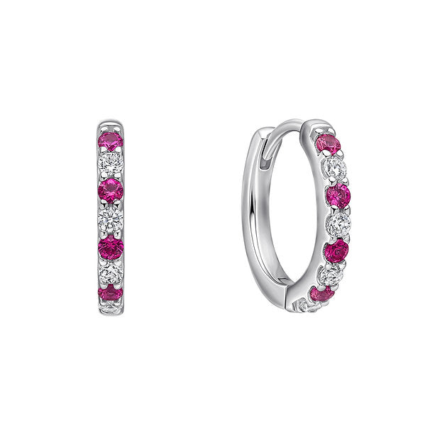 Diamonfire Clear Ruby Cubic Zirconia Statement Brilliant Cut Earrings E6701