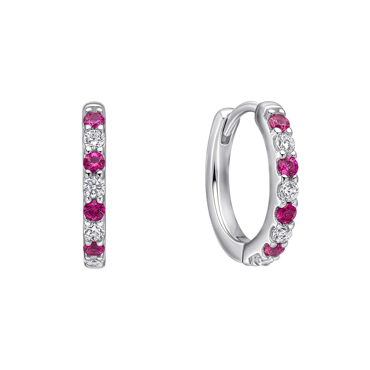 Diamonfire Clear Ruby Cubic Zirconia Statement Brilliant Cut Earrings E6701