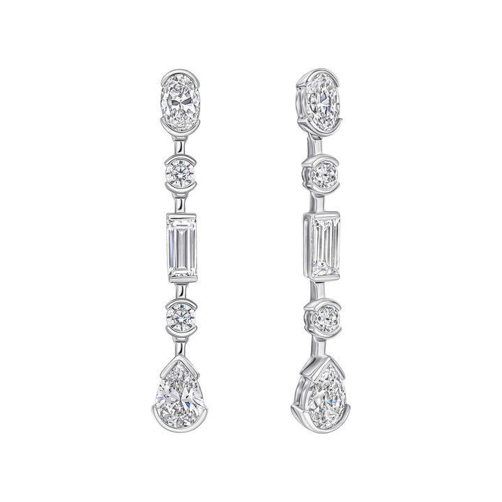 Diamonfire Clear Cubic Zirconia Modern Pear Cut Earrings E6702