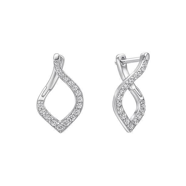 Diamonfire Clear Cubic Zirconia Everyday Round Cut Earrings E6708