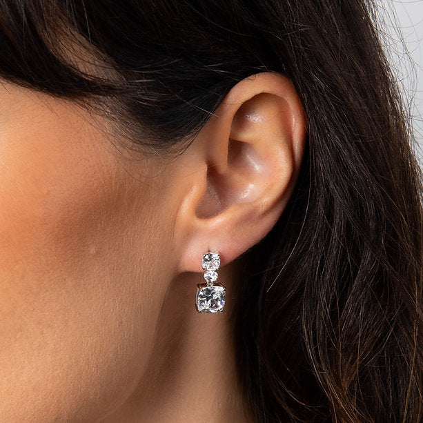 Diamonfire Clear Cubic Zirconia Refined Brilliant Cut Earrings E6711