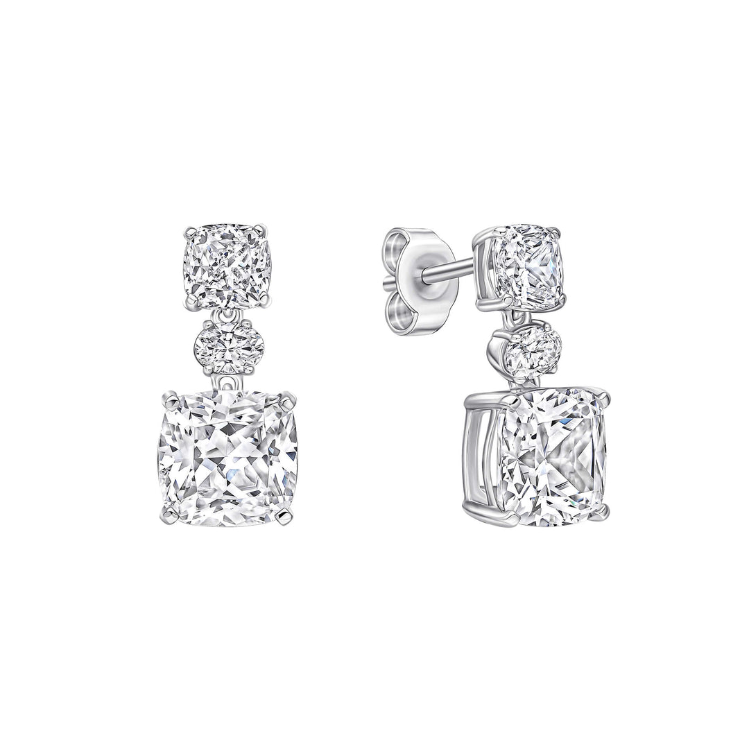 Diamonfire Clear Cubic Zirconia Refined Brilliant Cut Earrings E6711