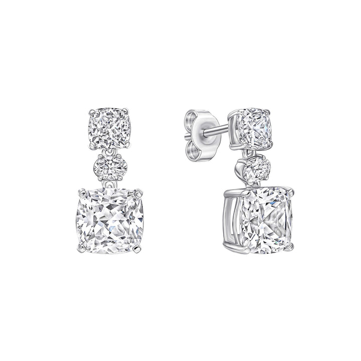Diamonfire Clear Cubic Zirconia Refined Brilliant Cut Earrings E6711