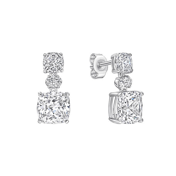 Diamonfire Clear Cubic Zirconia Refined Brilliant Cut Earrings E6711