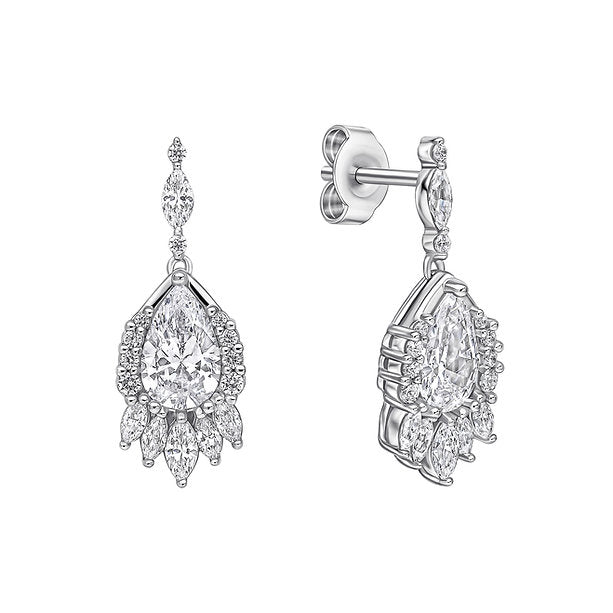 Diamonfire Clear Cubic Zirconia Modern Cushion Cut Earrings E6712