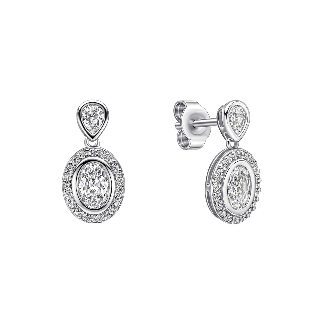 Diamonfire Clear Cubic Zirconia Delicate Round Cut Earrings E6714