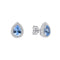 Diamonfire Clear Grey Blue Cubic Zirconia Everyday Princess Cut Earrings E6718