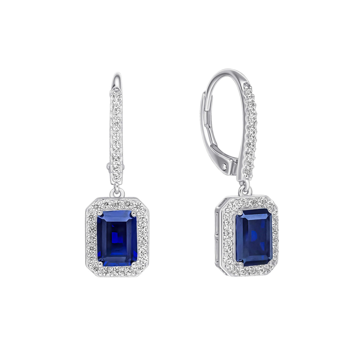 Diamonfire Clear Sapphire Cubic Zirconia Timeless Pear Cut Earrings E6720