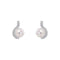 Diamonfire Clear Cubic Zirconia White Shell Pearl Delicate Oval Cut Earrings E6721