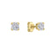 Diamonfire Gold Clear Cubic Zirconia Delicate Oval Cut Claw Set Earrings E6724