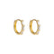 Beginnings Sterling Silver Gold Cubic Zirconia Earrings E6792C