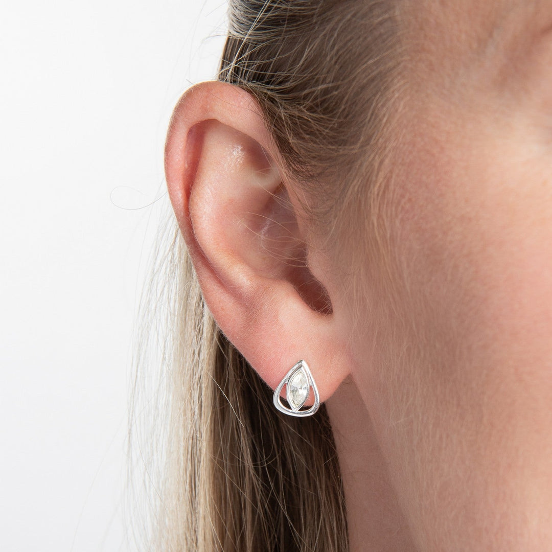 Beginnings Sterling Silver Crystal Earrings E6795C