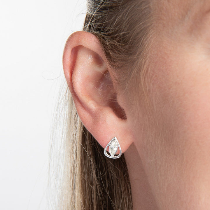 Beginnings Sterling Silver Crystal Earrings E6795C