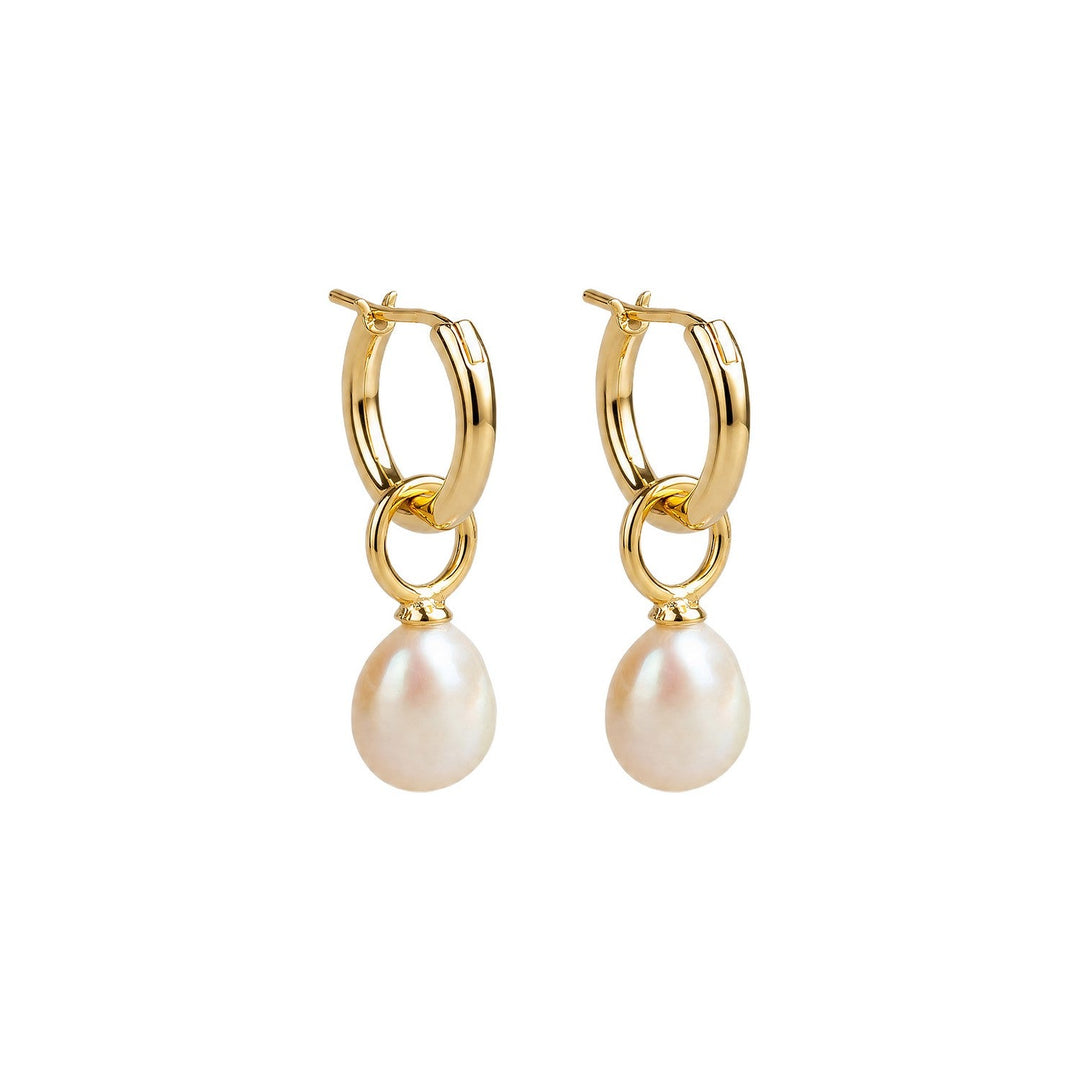 Beginnings Sterling Silver Gold Freshwater Pearl Earrings E6800W
