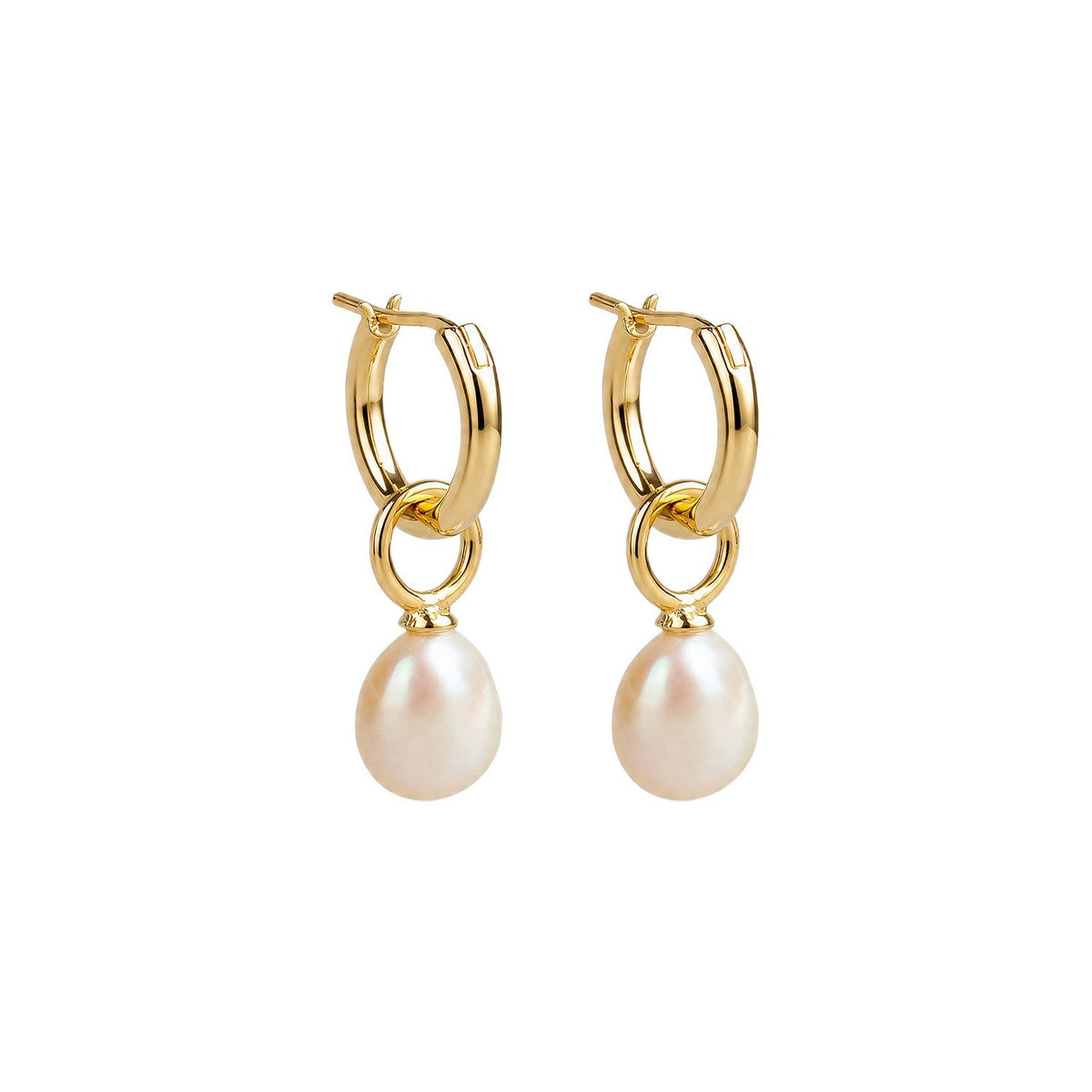 Beginnings Sterling Silver Gold Freshwater Pearl Earrings E6800W