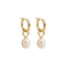 Beginnings Sterling Silver Gold Freshwater Pearl Earrings E6800W
