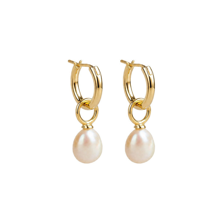 Beginnings Sterling Silver Gold Freshwater Pearl Earrings E6800W