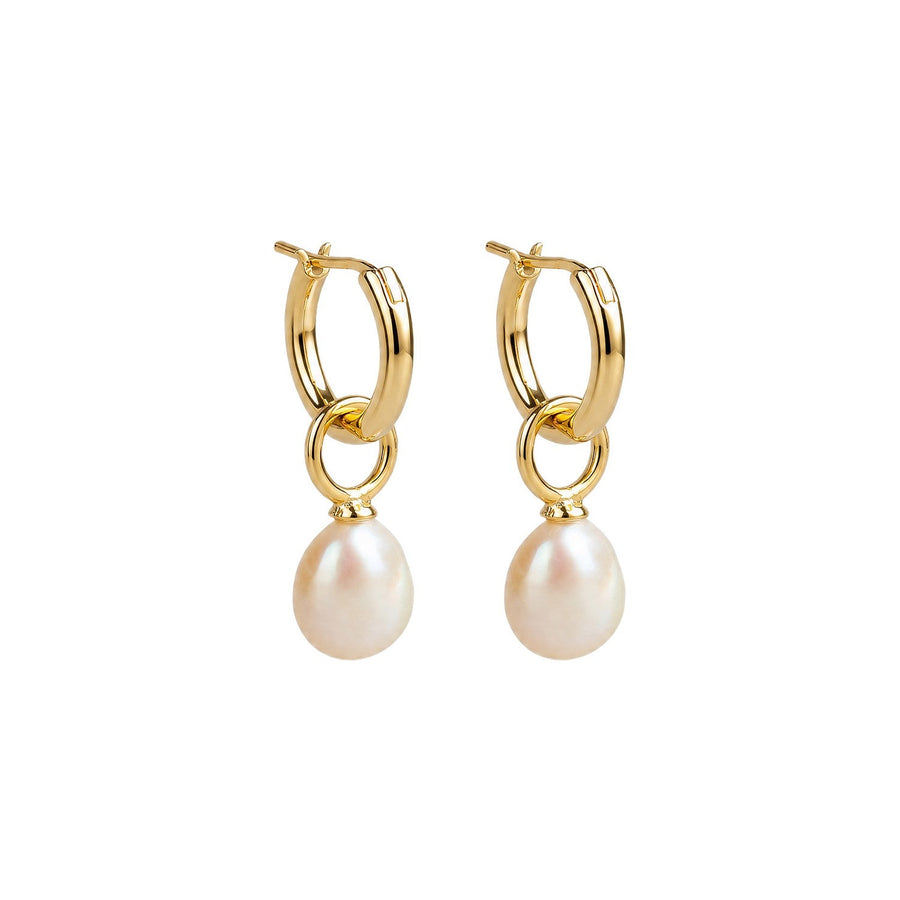 Beginnings Sterling Silver Gold Freshwater Pearl Earrings E6800W