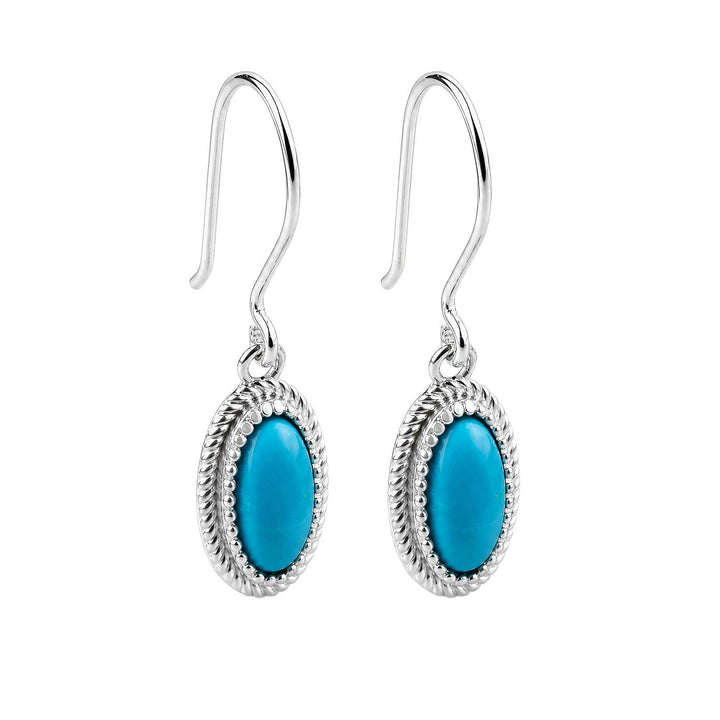 Beginnings Sterling Silver Blue Magnesite Earrings E6804T