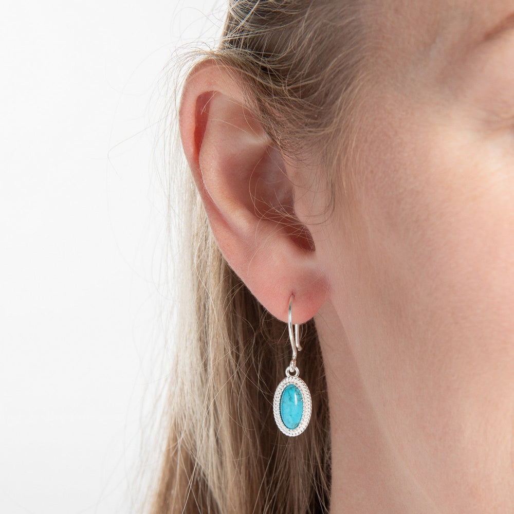 Beginnings Sterling Silver Blue Magnesite Earrings E6804T