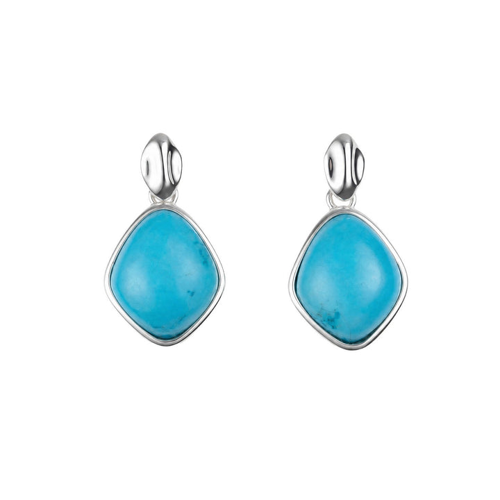 Beginnings Sterling Silver Blue Magnesite Earrings E6805T