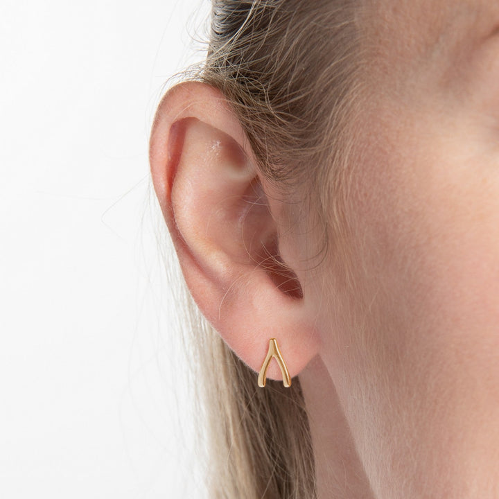 Beginnings Sterling Silver Gold Earrings E6815