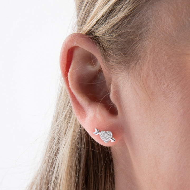 Beginnings Sterling Silver Cubic Zirconia Earrings E6819C