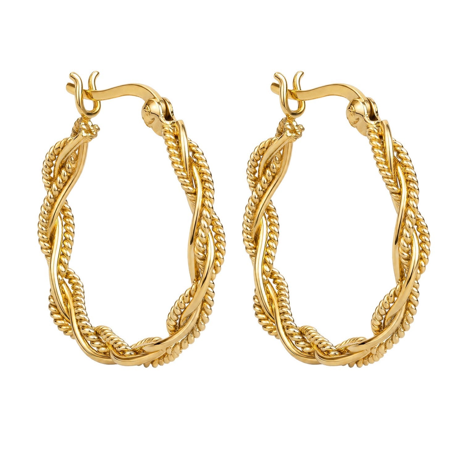 Beginnings Sterling Silver Gold Earrings E6823