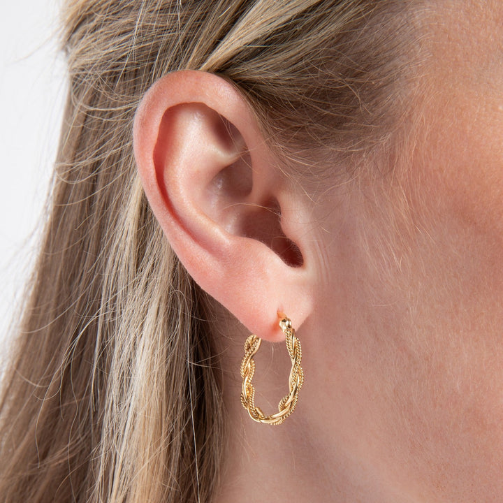 Beginnings Sterling Silver Gold Earrings E6823