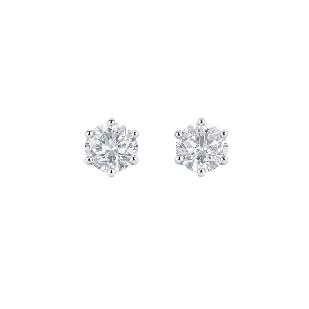 Beginnings Sterling Silver Cubic Zirconia Earrings E6828C