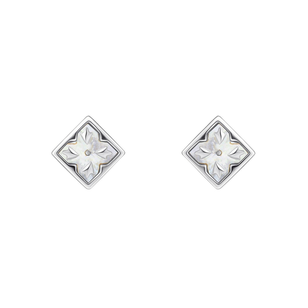 Laura Ashley Mr Jones Mother of Pearl Inlay Stud Earrings E6837