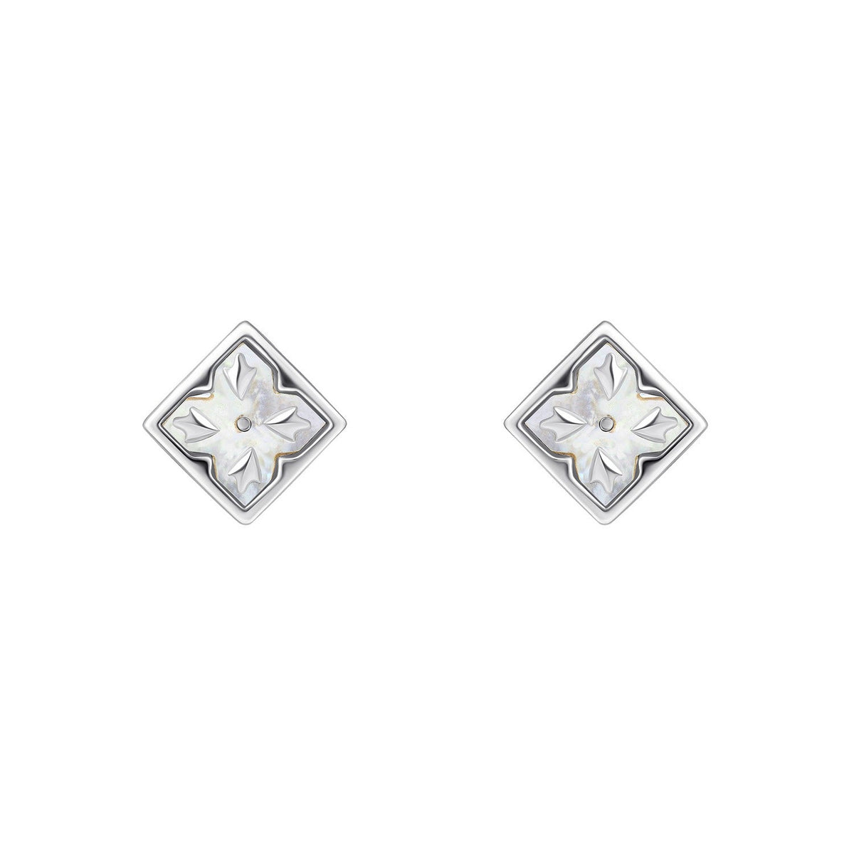 Laura Ashley Mr Jones Mother of Pearl Inlay Stud Earrings E6837