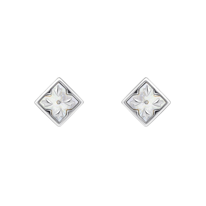 Laura Ashley Mr Jones Mother of Pearl Inlay Stud Earrings E6837