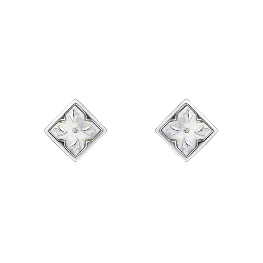 Laura Ashley Mr Jones Mother of Pearl Inlay Stud Earrings E6837