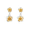 Laura Ashley Mathilde Mural Two Tone Floral Drop Earrings E6840