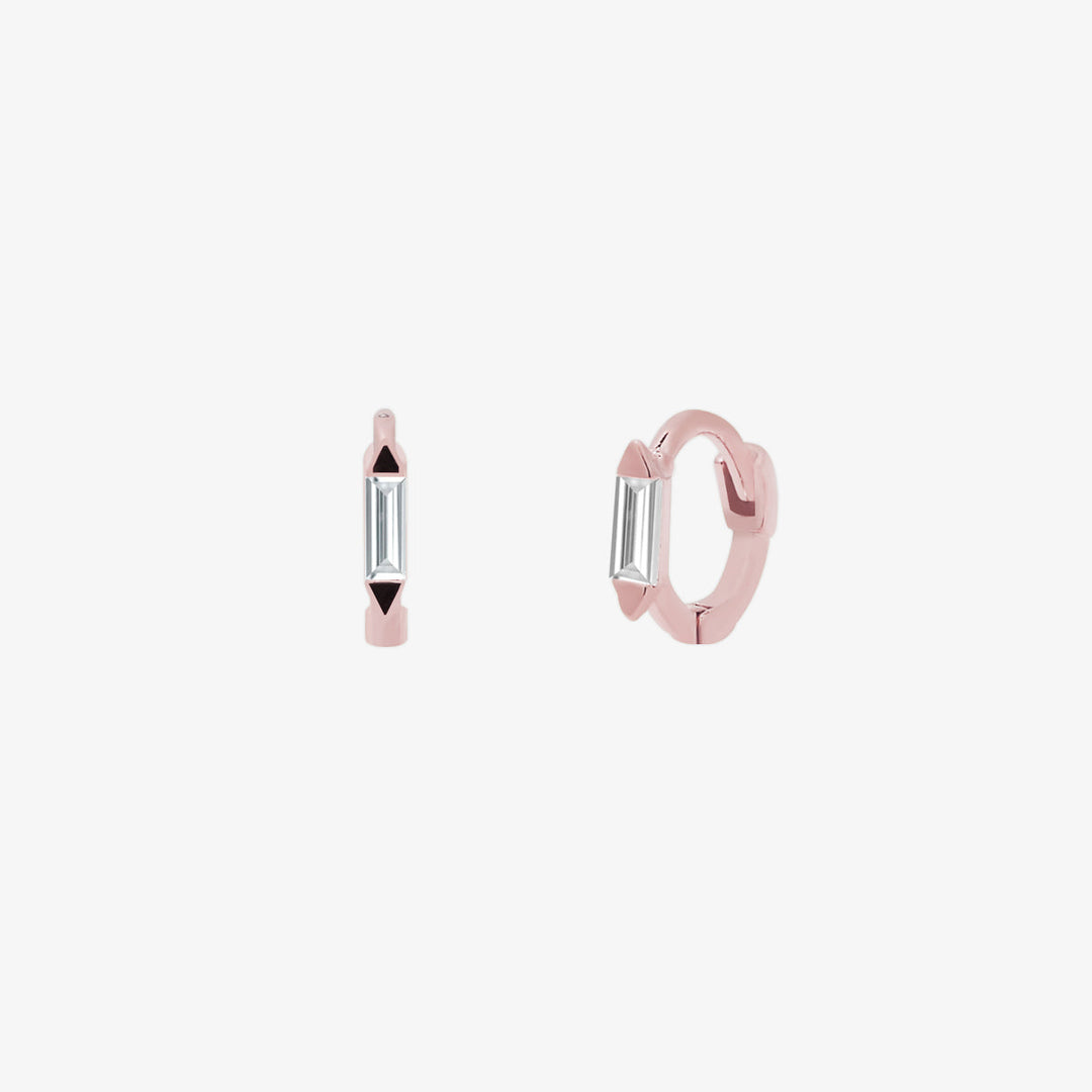 Square cubic huggie earring-6