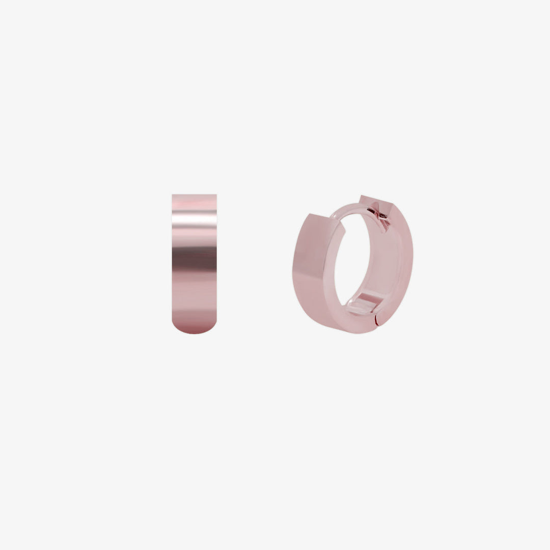 Flat Edge Huggie Earrings-6