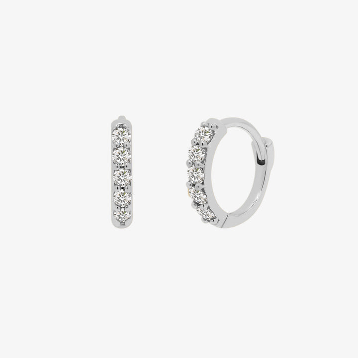 Pave huggie earrings-5