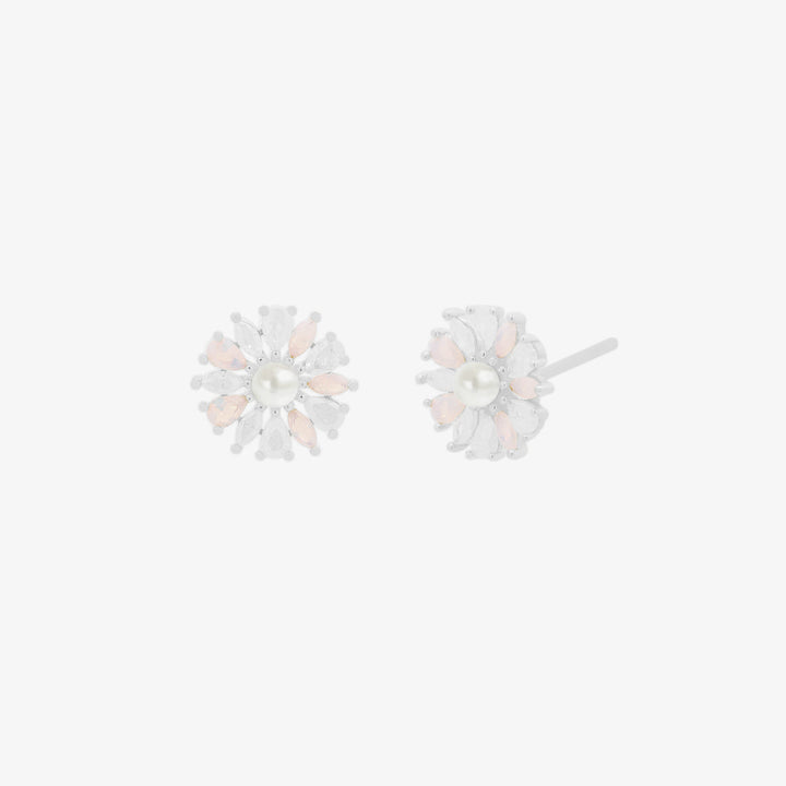 Daisy Pearl and Moonstone Earrings-4